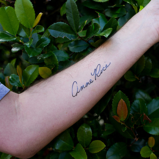 Signature Temporary Tattoo
